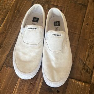 Lightly worn Adidas white shoes